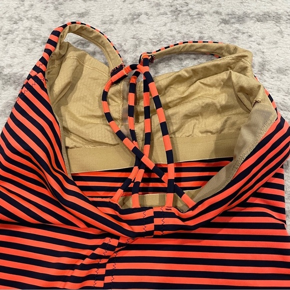 Lululemon Orange and Navy Striped Free To Be Strappy Tank Top - Picture 4 of 7